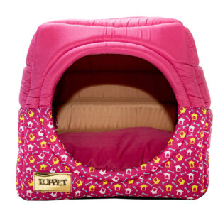 Cama Iglu e Toca Para Cachorro Luxo Luppet Rosa Casinha - Image 2