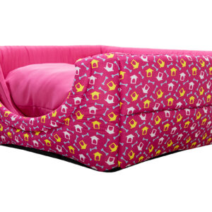 Cama Iglu e Toca Para Cachorro Luxo Luppet Rosa Casinha - Image 4