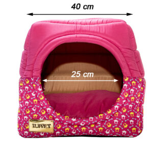 Cama Iglu e Toca Para Cachorro Luxo Luppet Rosa Casinha - Image 5