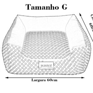 Cama Luxo Quadrada Luppet para Cachorros e Gatos – Preto Poá - Image 4